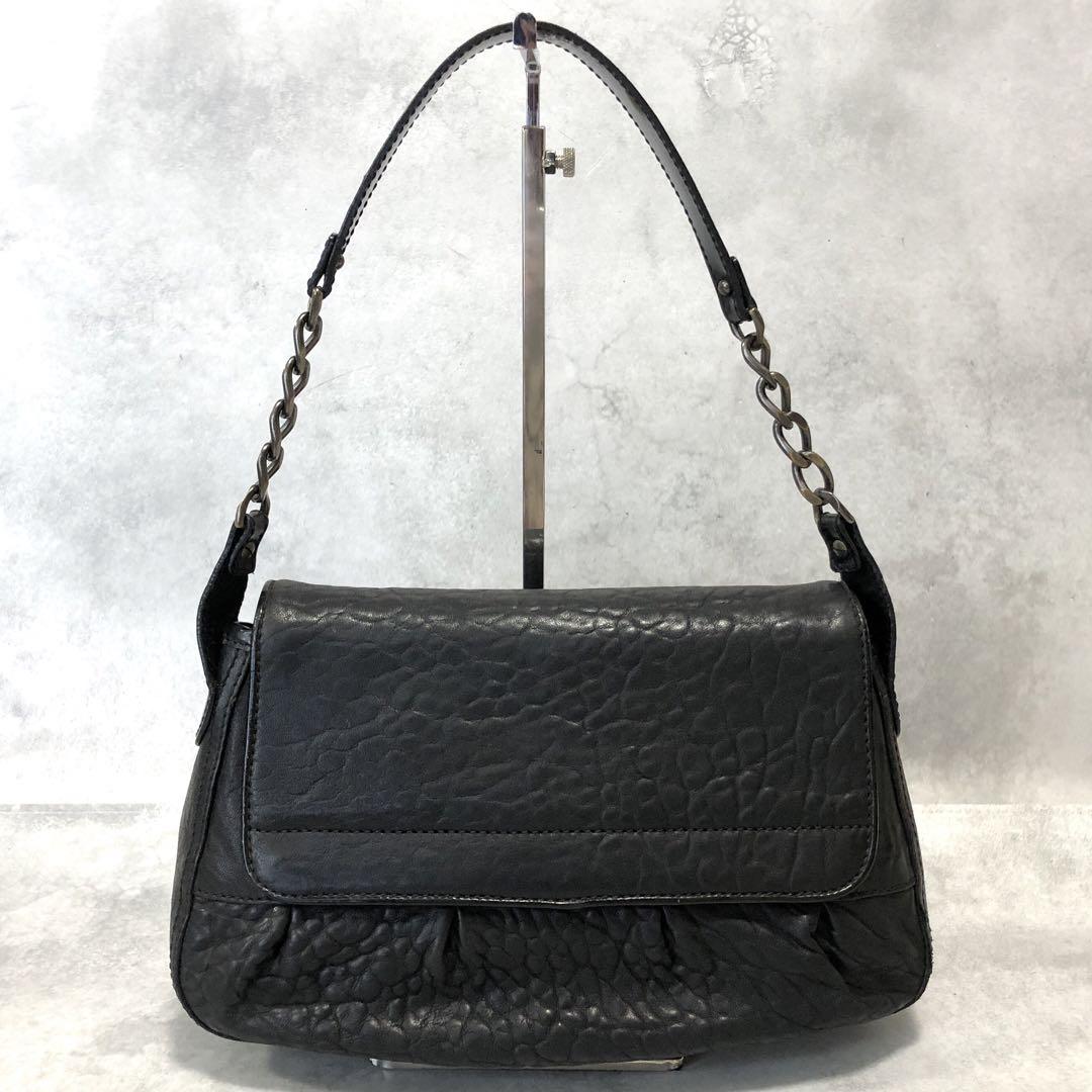 FENDI チェーンショルダーバッグ レザー ベルトモチーフ