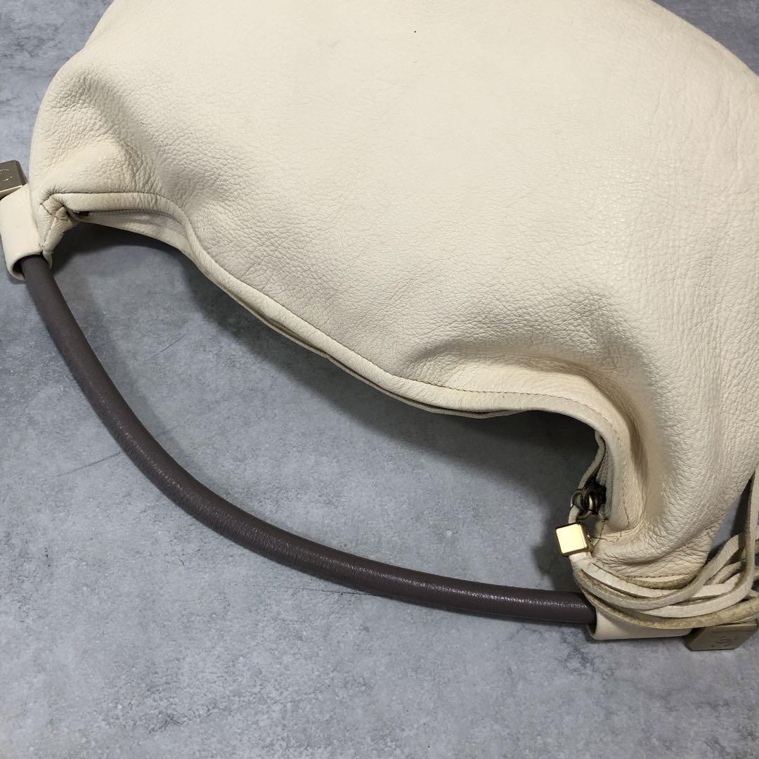 CHANEL フリンジ レザー ハンドバッグ