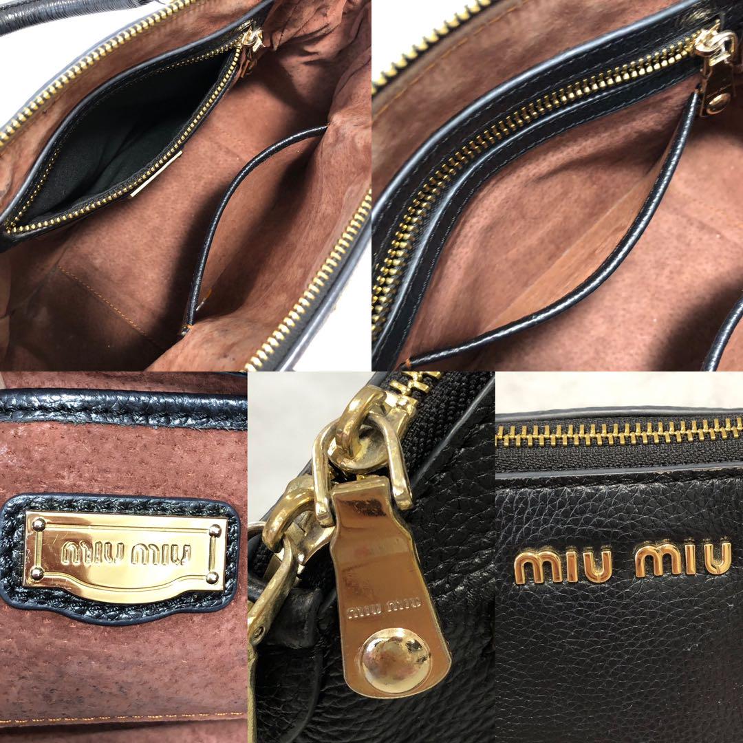 miumiu ハンドバッグ レザー