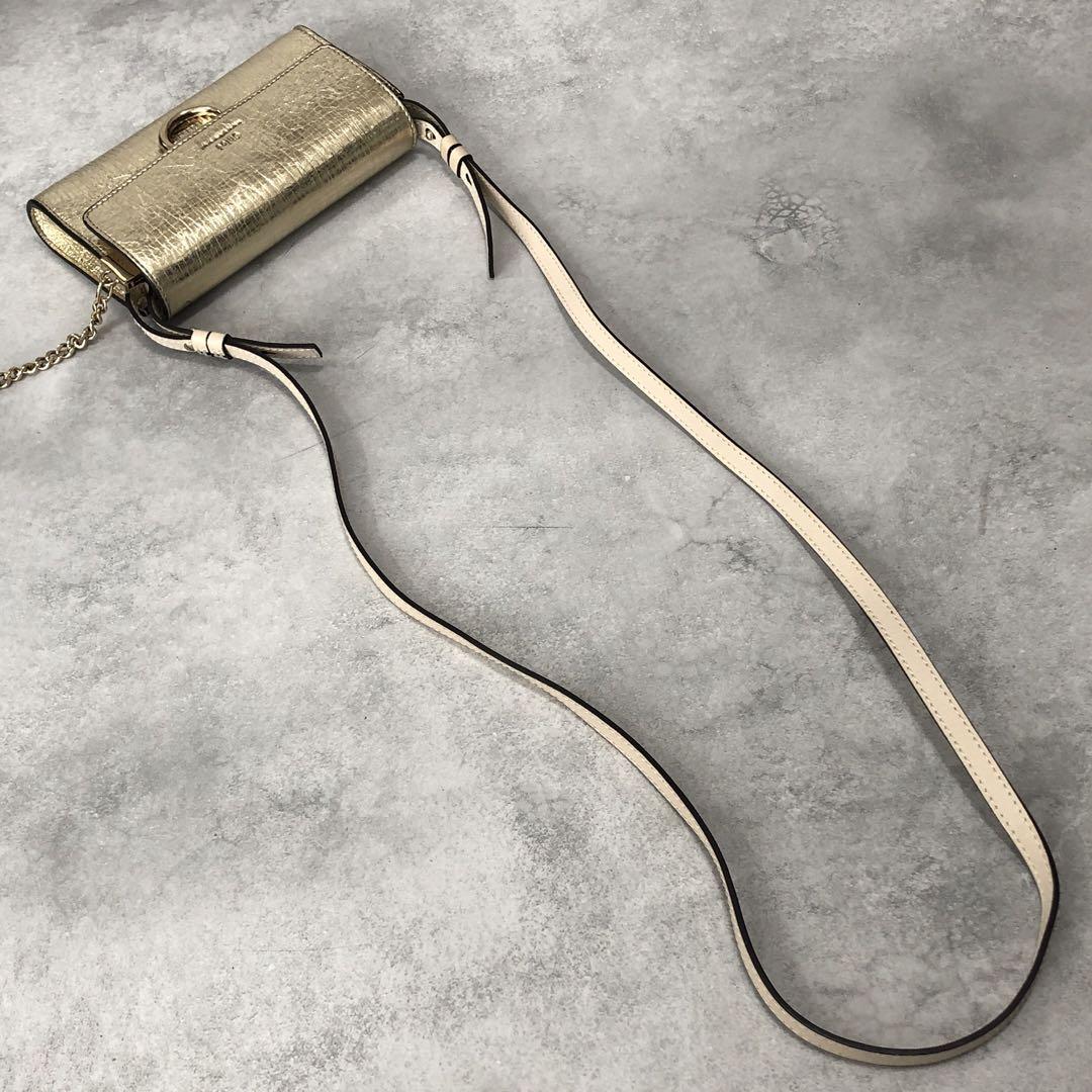 Chloé faye メタリックゴールド ショルダーバッグ