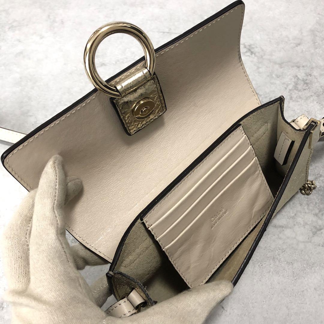 Chloé faye メタリックゴールド ショルダーバッグ