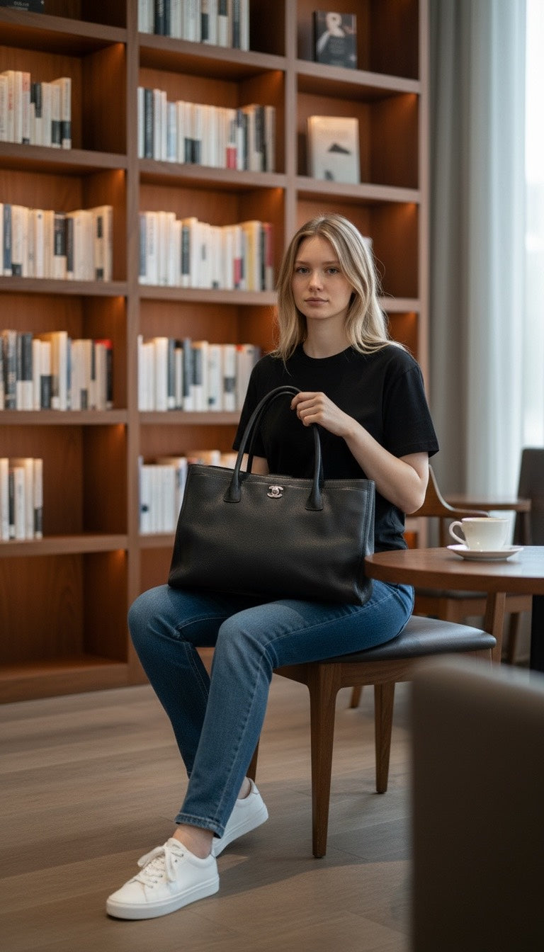 CHANEL エグゼクティブトート キャビアスキン ブラック 11番台